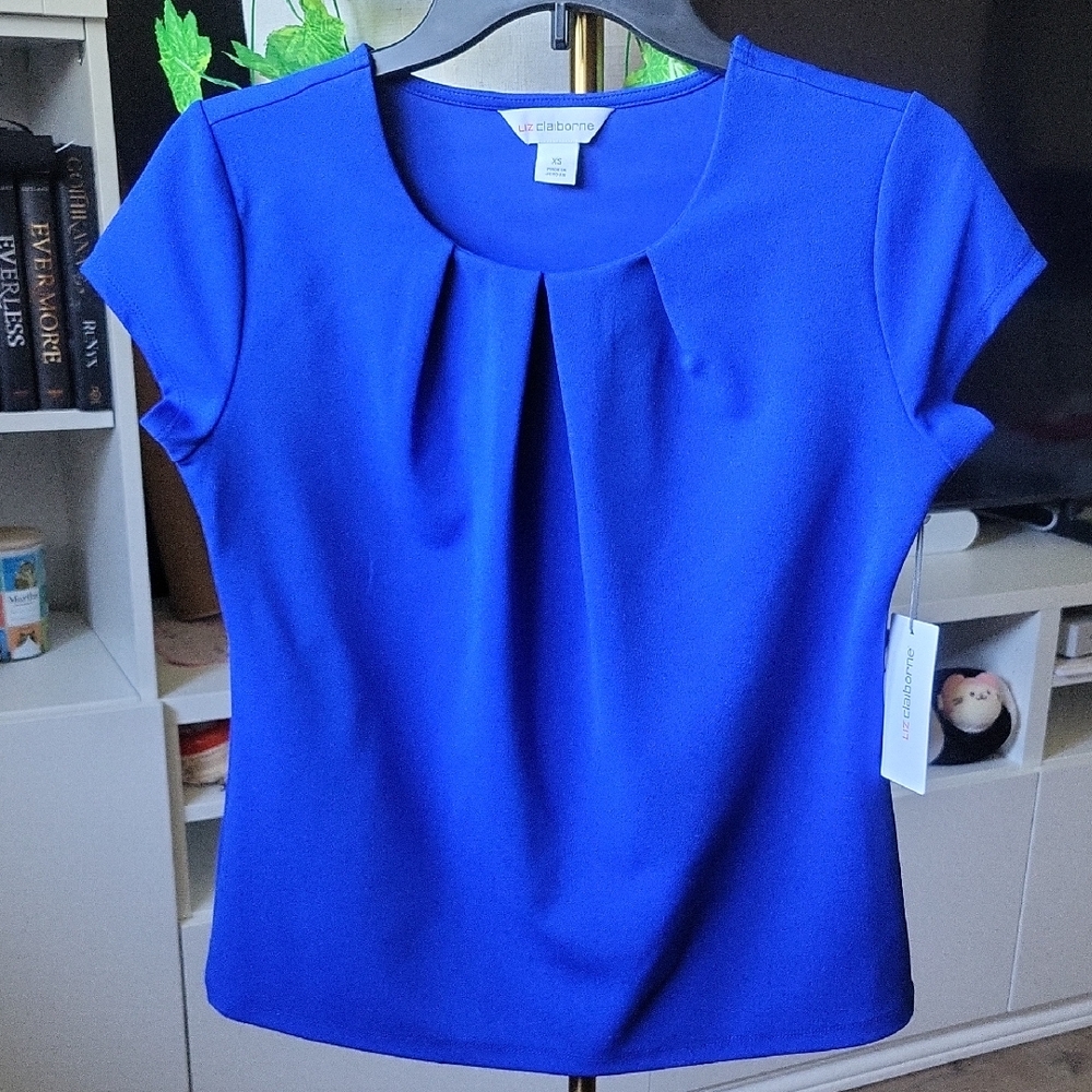 Liz Claiborne Vibrant Blue Blouse